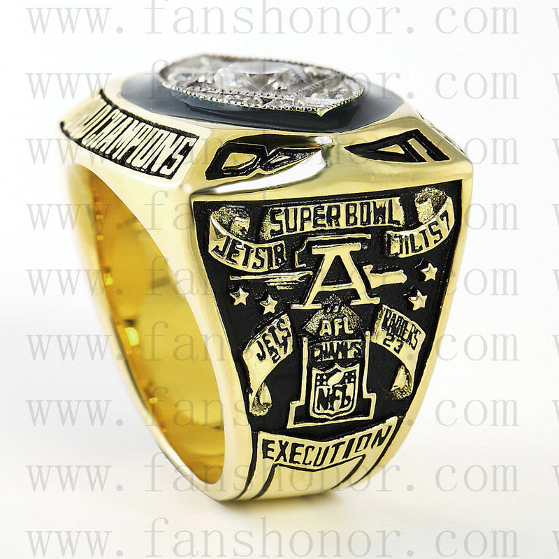 Customized New York Jets NFL 1968 Super Bowl III Championship Ring