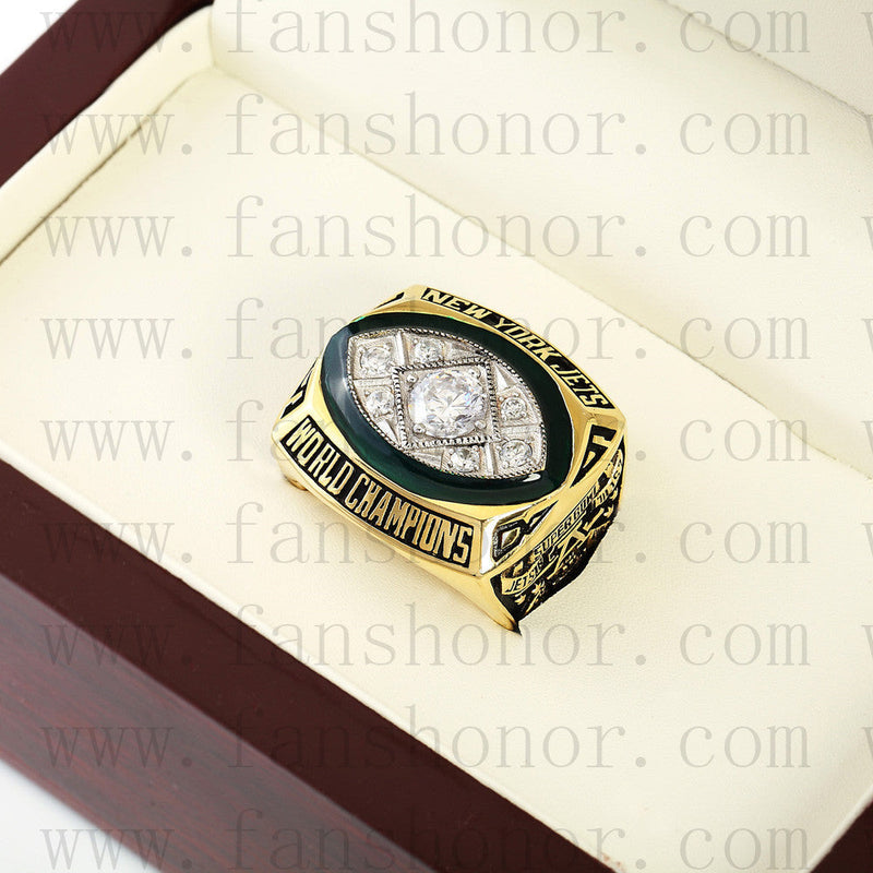 Customized New York Jets NFL 1968 Super Bowl III Championship Ring