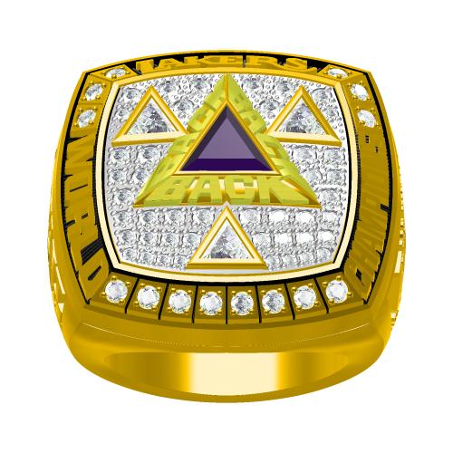 Custom 2002 Los Angeles Lakers National NBA Basketball World Championship Ring