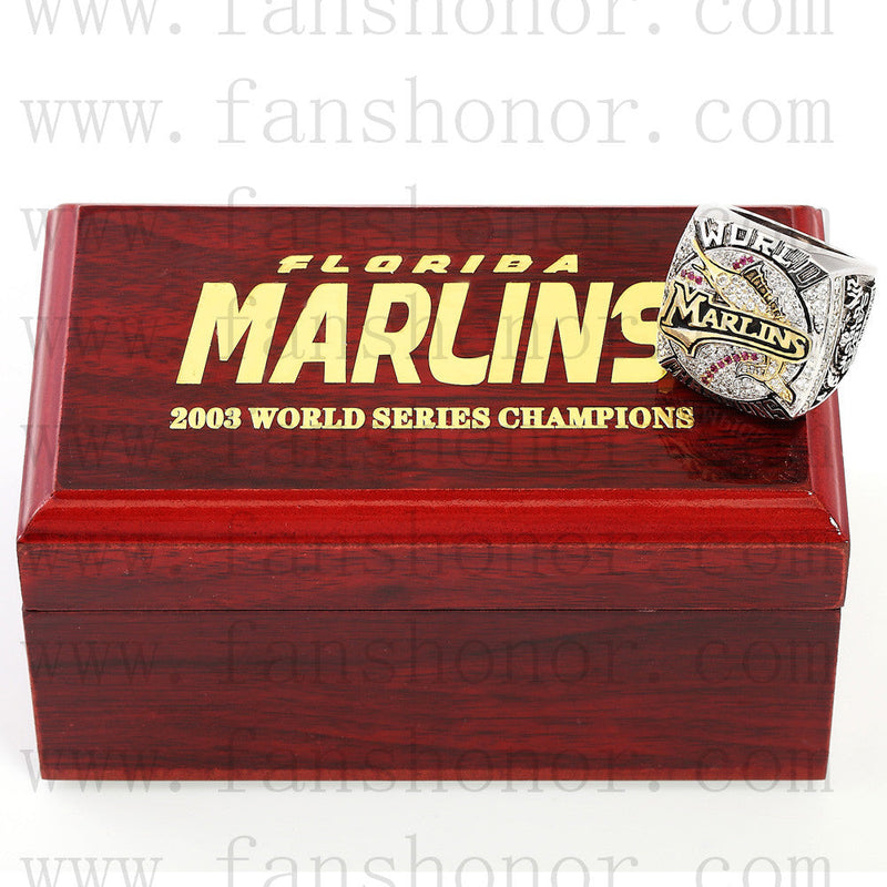 Customized MLB 2003 Florida Marlins World Series Championship Ring