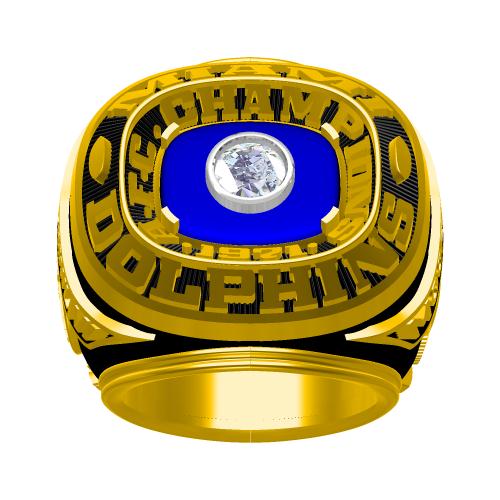 Custom 1971 Miami Dolphins American Football Championship Ring