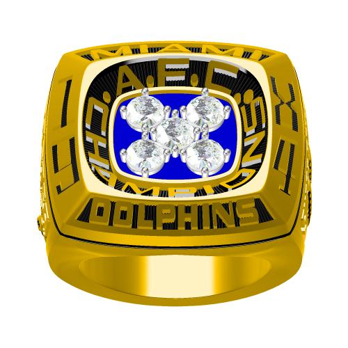 Custom 1984 Miami Dolphins American Football Championship Ring