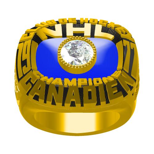 Custom 1977 Montreal Canadiens NHL Stanley Cup Championship Ring