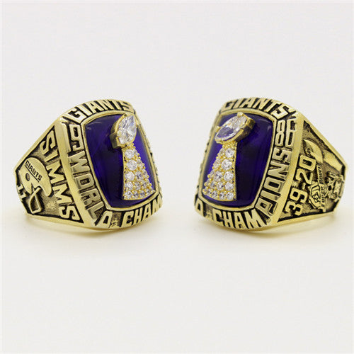 Custom New York Giants 1986 NFL Super Bowl XXI Championship Ring