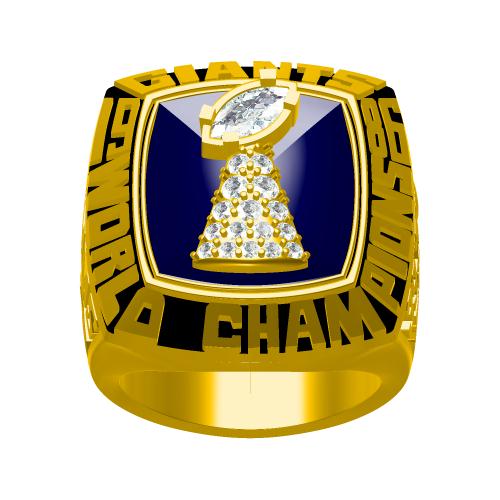 Custom New York Giants 1986 NFL Super Bowl XXI Championship Ring