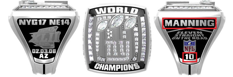 All NFL Super Bowl Championship Rings