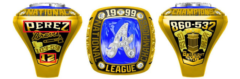 All NL National League NLCS Championship Rings