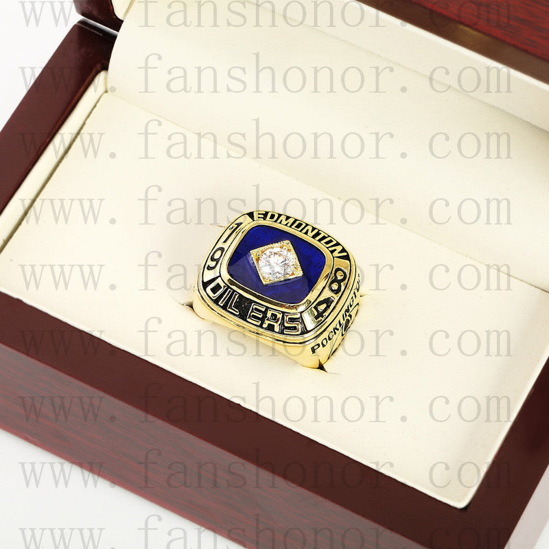 Customized NHL 1984 Edmonton Oilers Stanley Cup Championship Ring