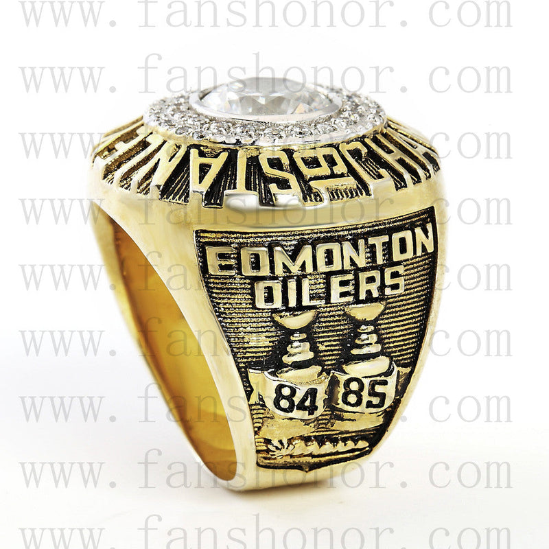 Customized NHL 1985 Edmonton Oilers Stanley Cup Championship Ring