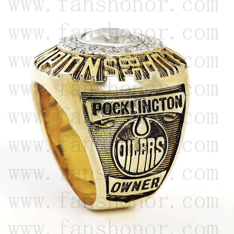 Customized NHL 1985 Edmonton Oilers Stanley Cup Championship Ring