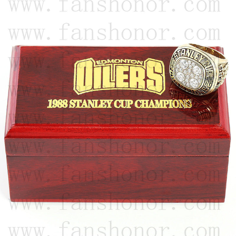 Customized NHL 1988 Edmonton Oilers Stanley Cup Championship Ring