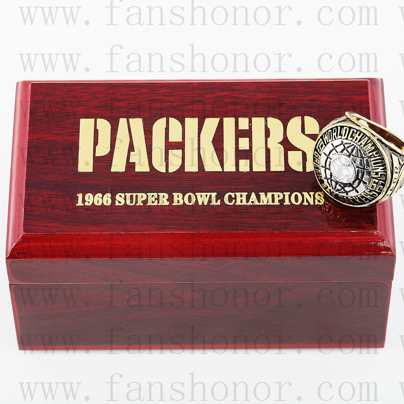 Customized Green Bay Packers NFL 1966 Super Bowl I Championship Ring