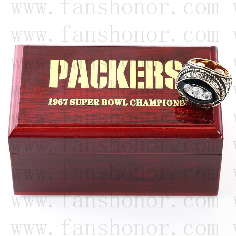 Customized Green Bay Packers NFL 1967 Super Bowl II Championship Ring