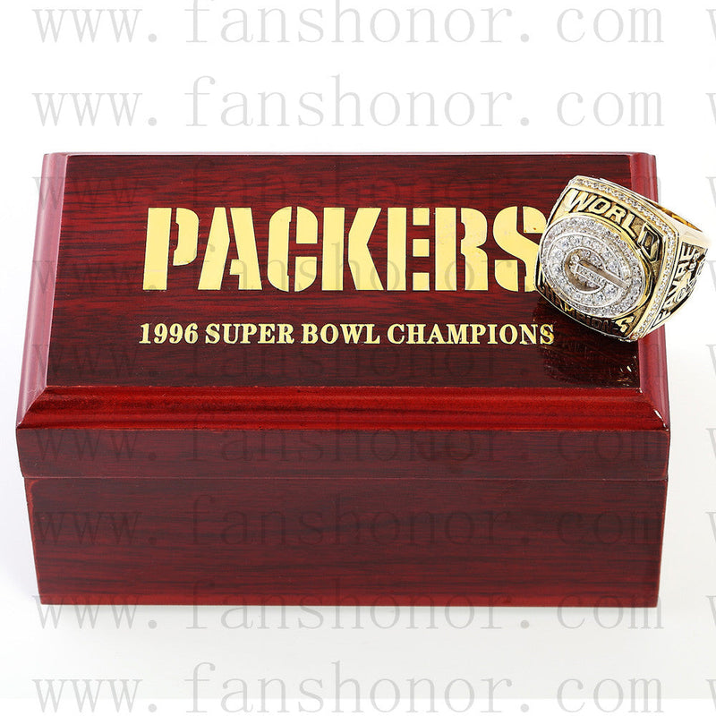 Customized Green Bay Packers NFL 1996 Super Bowl XXXI Championship Ring