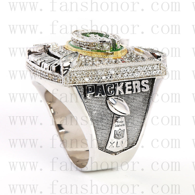 Customized Green Bay Packers NFL 2010 Super Bowl XLV Championship Ring