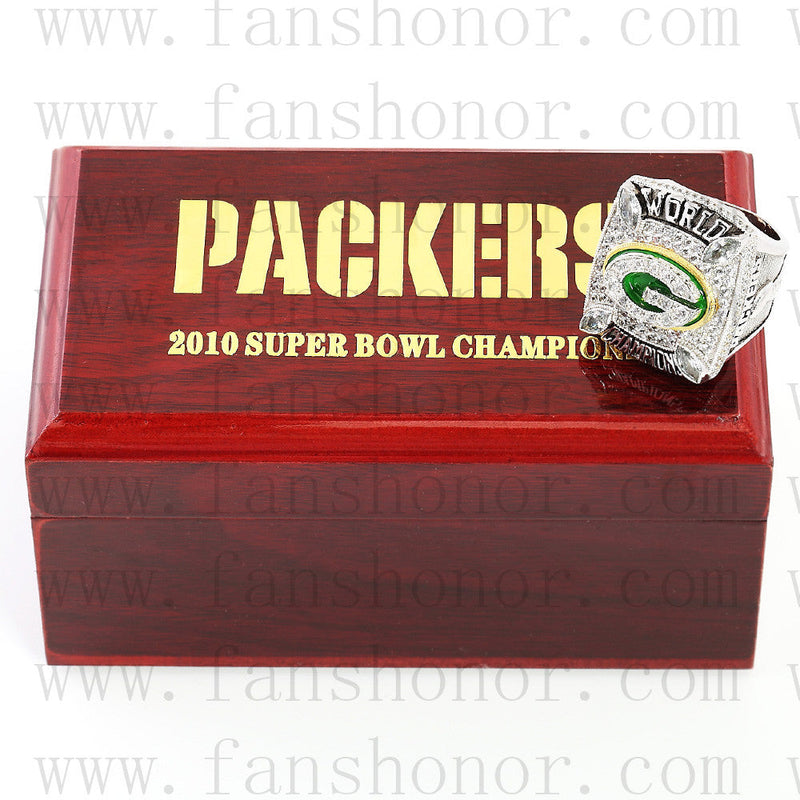 Customized Green Bay Packers NFL 2010 Super Bowl XLV Championship Ring