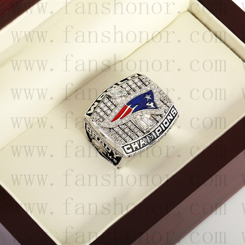 Customized New England Patriots NFL 2001 Super Bowl XXXVI Championship Ring