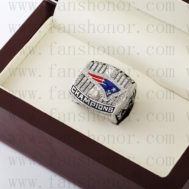 Customized New England Patriots NFL 2001 Super Bowl XXXVI Championship Ring