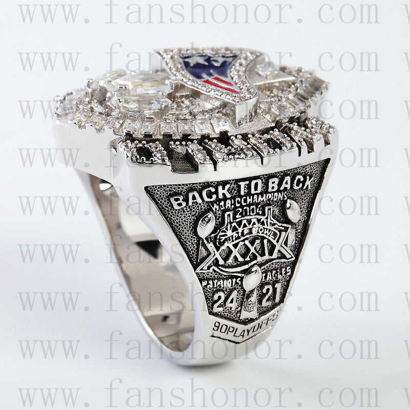 Customized New England Patriots NFL 2004 Super Bowl XXXIX Championship Ring