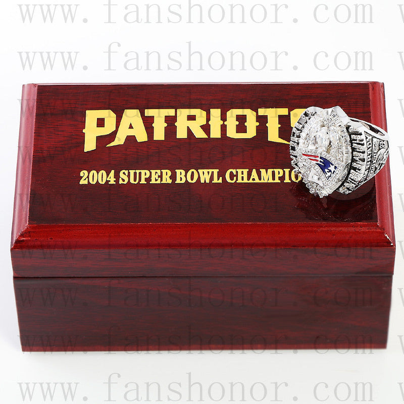 Customized New England Patriots NFL 2004 Super Bowl XXXIX Championship Ring