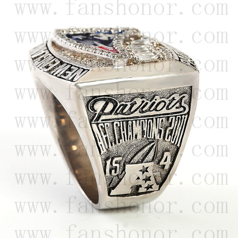 Customized AFC 2011 New England Patriots American Football Championship Ring