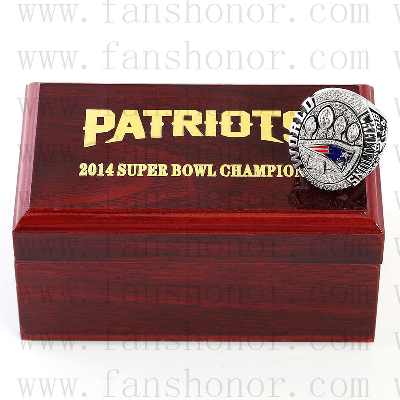 Customized New England Patriots NFL 2014 Super Bowl XLIX Championship Ring