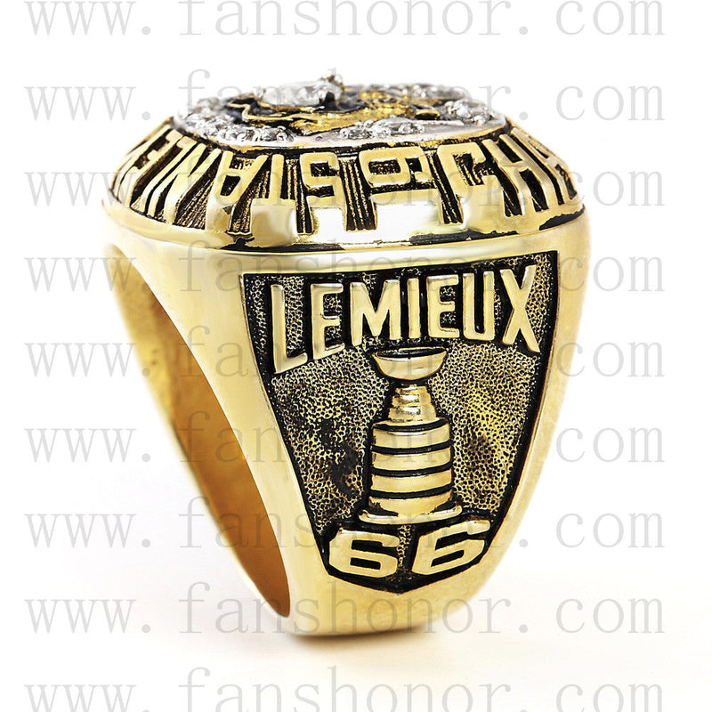 Customized NHL 1991 Pittsburgh Penguins Stanley Cup Championship Ring