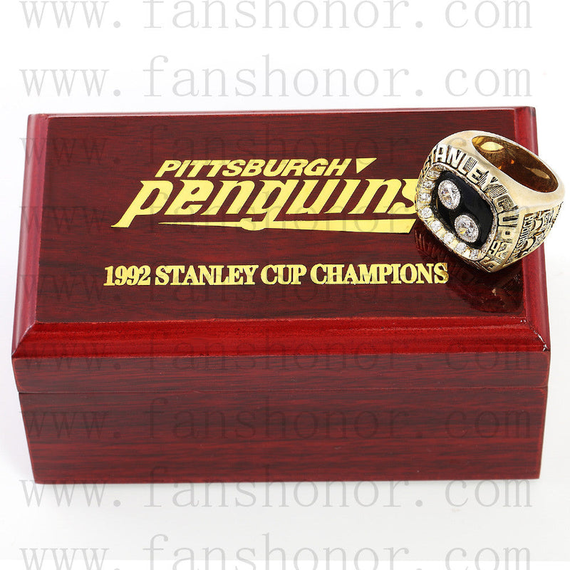 Customized NHL 1992 Pittsburgh Penguins Stanley Cup Championship Ring