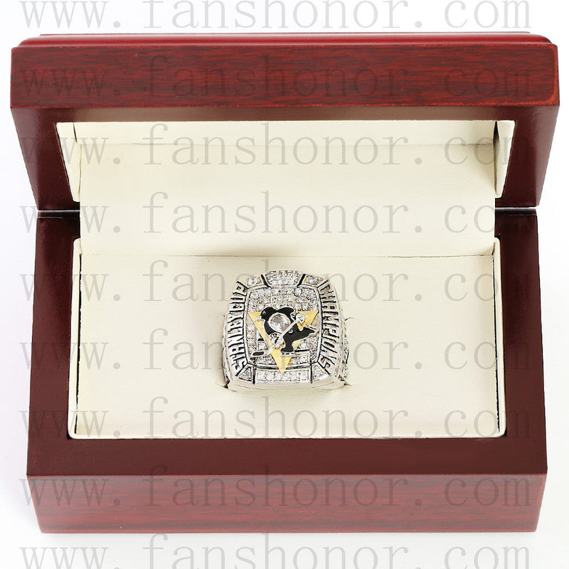 Customized NHL 2009 Pittsburgh Penguins Stanley Cup Championship Ring