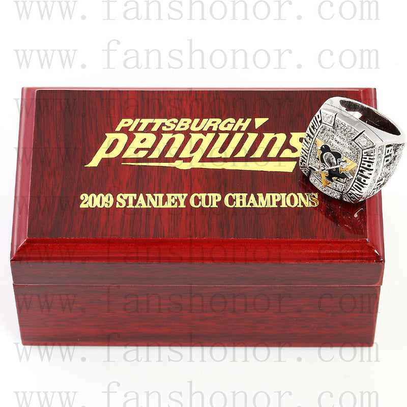 Customized NHL 2009 Pittsburgh Penguins Stanley Cup Championship Ring