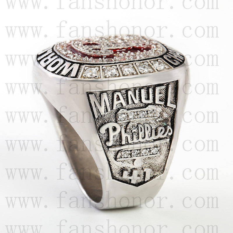 Customized MLB 2008 Philadelphia Phillies World Series Championship Ring