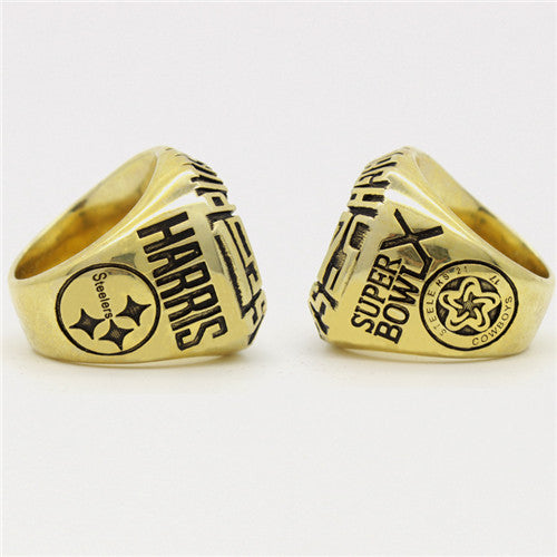 Custom Pittsburgh Steelers 1975 NFL Super Bowl X Championship Ring