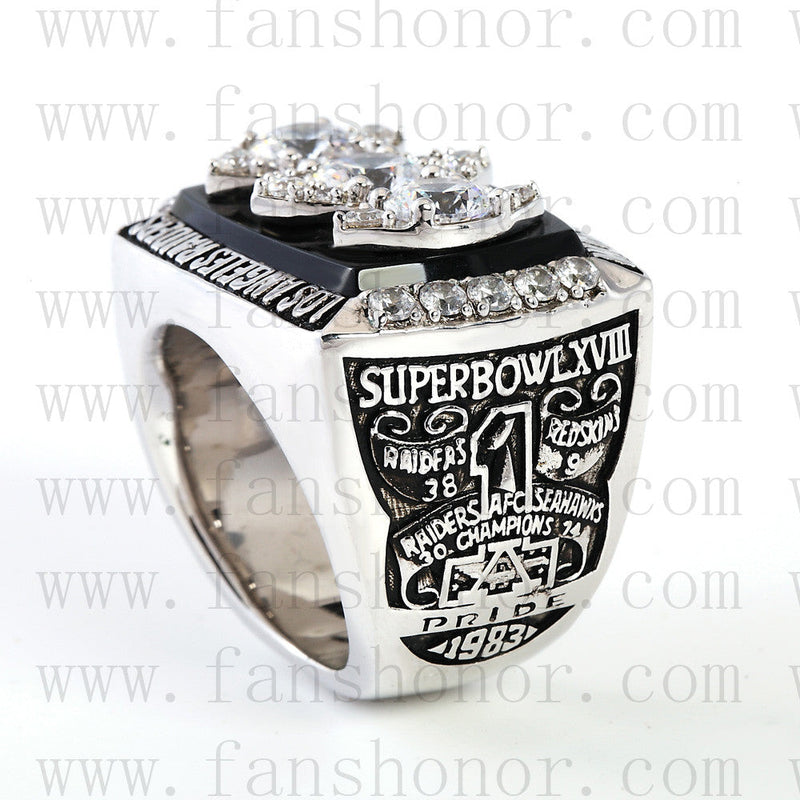 Customized Los Angeles Raiders NFL 1983 Super Bowl XVIII Championship Ring