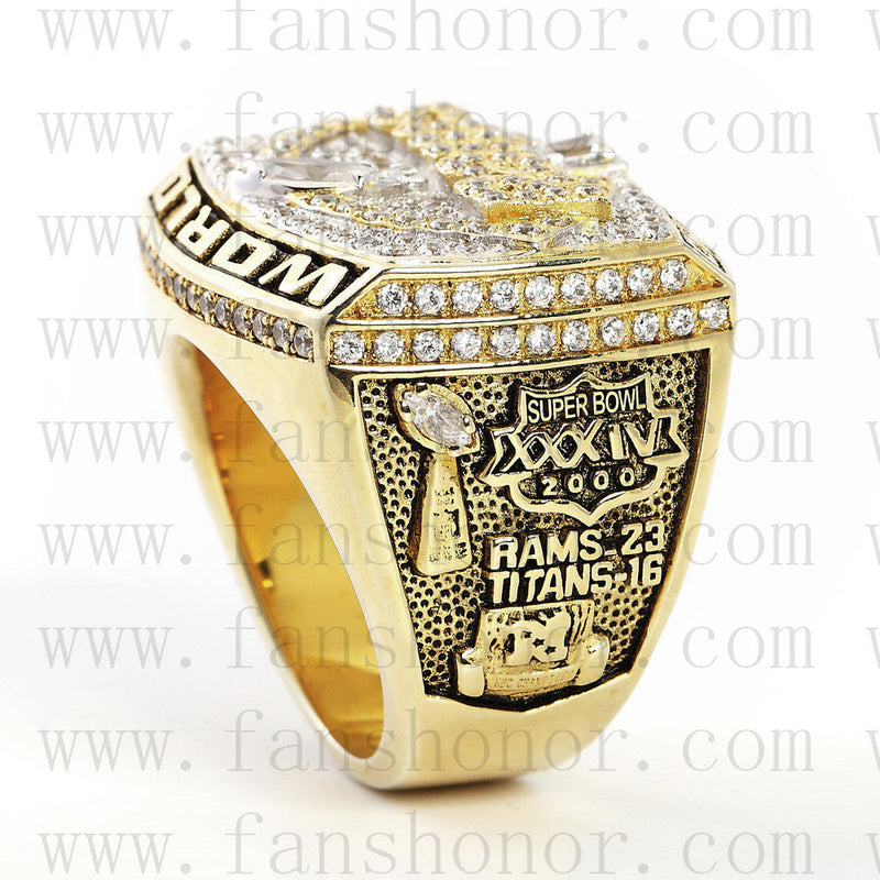 Customized St. Louis Rams NFL 1999 Super Bowl XXXIV Championship Ring