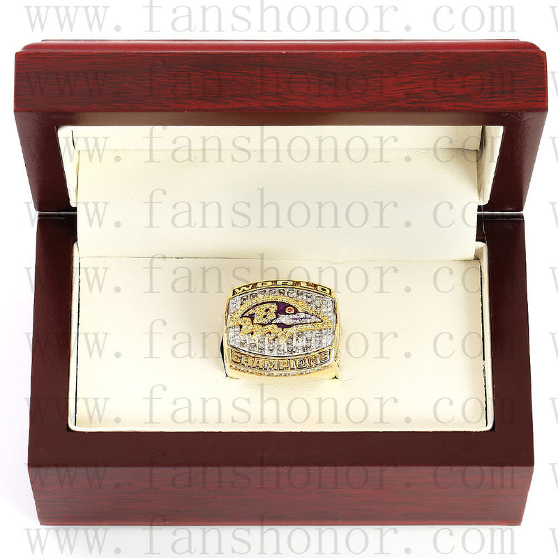 Customized Baltimore Ravens NFL 2000 Super Bowl XXXV Championship Ring