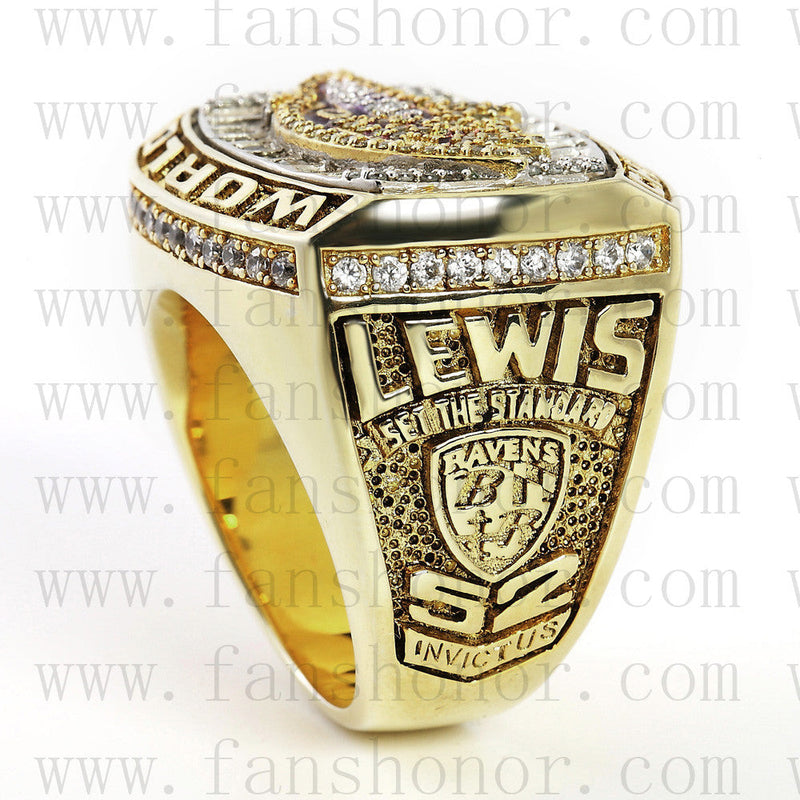 Customized Baltimore Ravens NFL 2000 Super Bowl XXXV Championship Ring