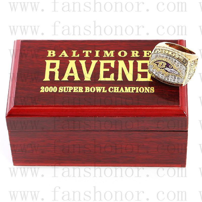 Customized Baltimore Ravens NFL 2000 Super Bowl XXXV Championship Ring