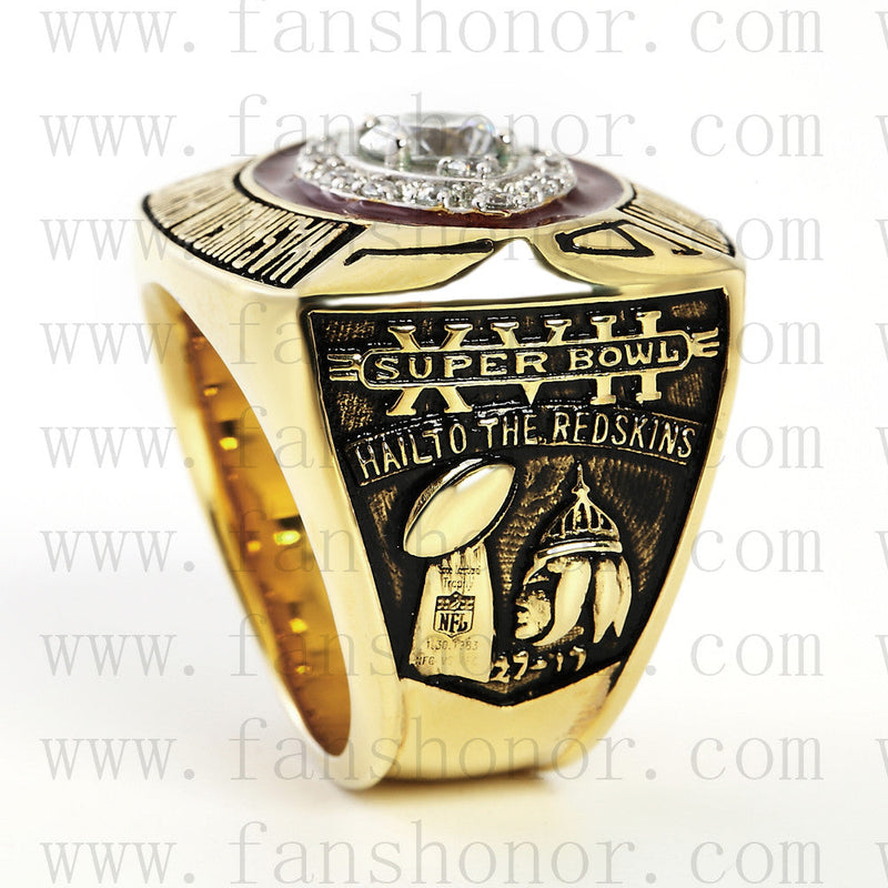 Customized Washington Redskins NFL 1982 Super Bowl XVII Championship Ring