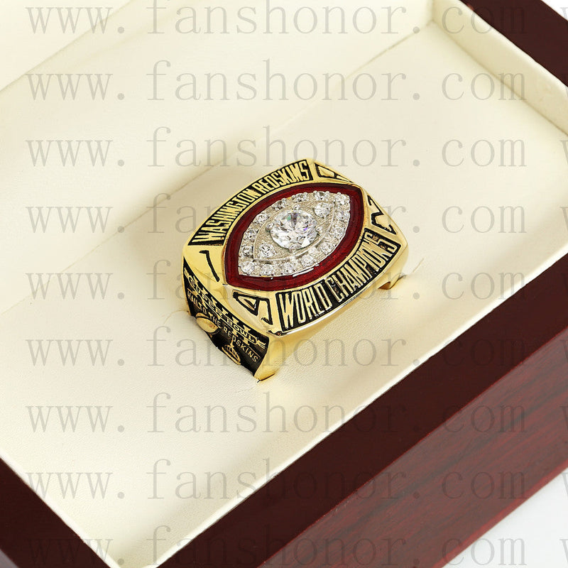 Customized Washington Redskins NFL 1982 Super Bowl XVII Championship Ring