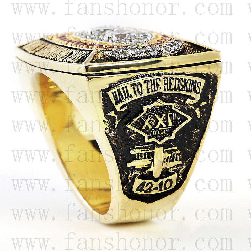 Customized Washington Redskins NFL 1987 Super Bowl XXII Championship Ring