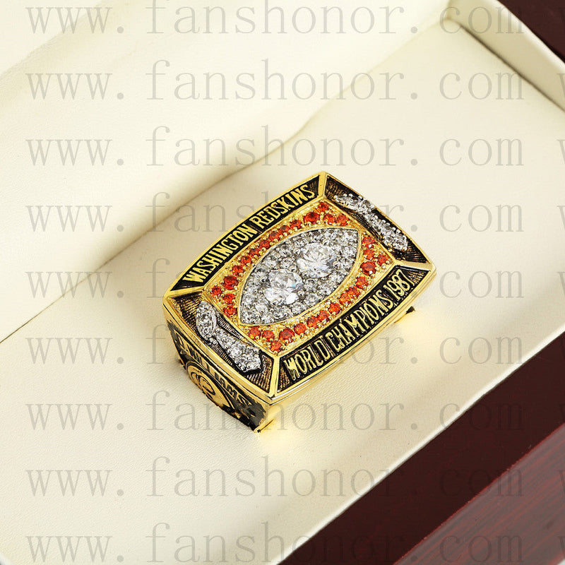 Customized Washington Redskins NFL 1987 Super Bowl XXII Championship Ring