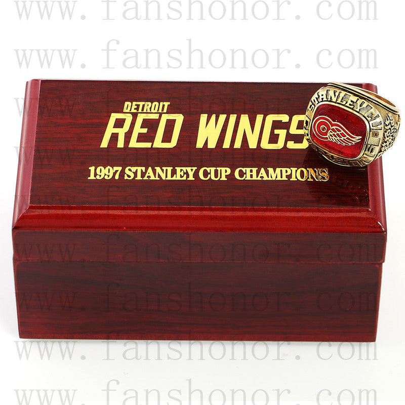 Customized NHL 1997 Detroit Red Wings Stanley Cup Championship Ring