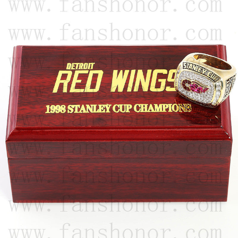 Customized NHL 1998 Detroit Red Wings Stanley Cup Championship Ring