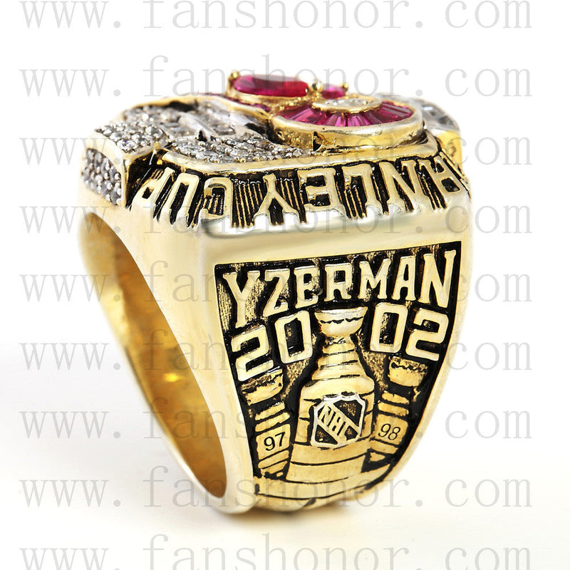 Customized NHL 2002 Detroit Red Wings Stanley Cup Championship Ring