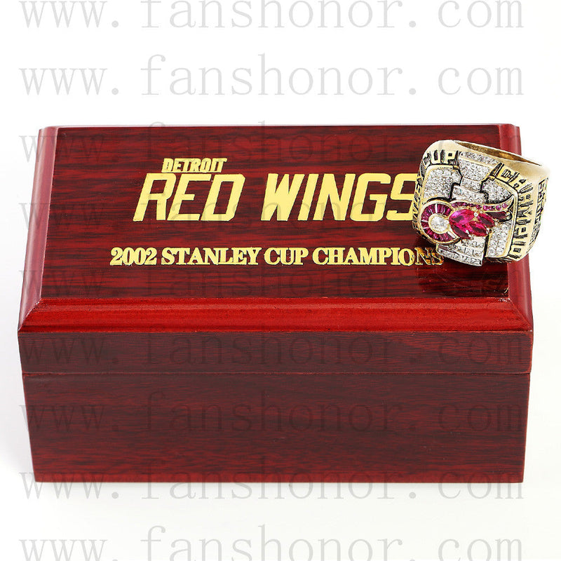 Customized NHL 2002 Detroit Red Wings Stanley Cup Championship Ring