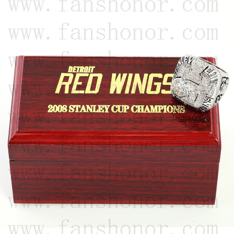 Customized NHL 2008 Detroit Red Wings Stanley Cup Championship Ring