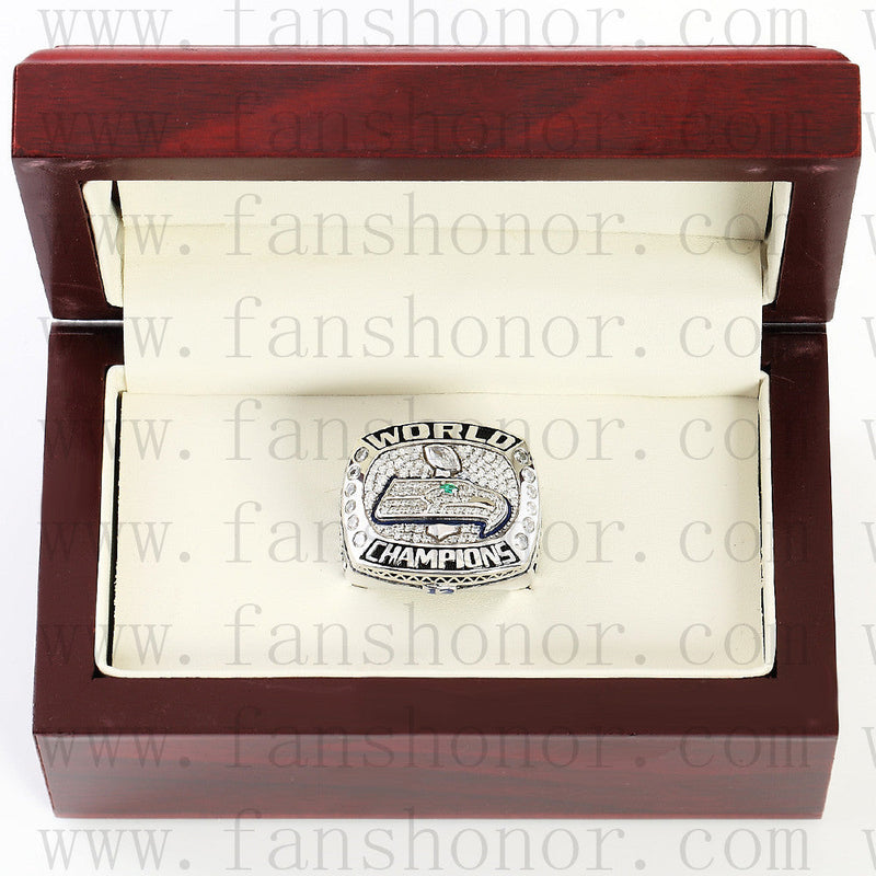 Customized Seattle Seahawks NFL 2013 Super Bowl XLVIII Championship Ring