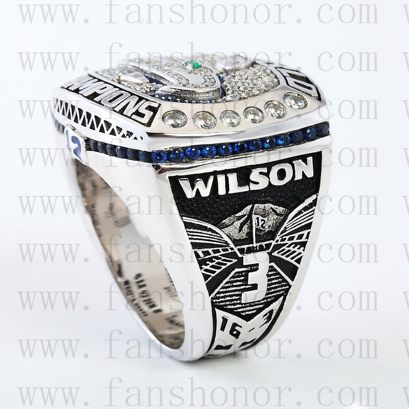 Customized Seattle Seahawks NFL 2013 Super Bowl XLVIII Championship Ring