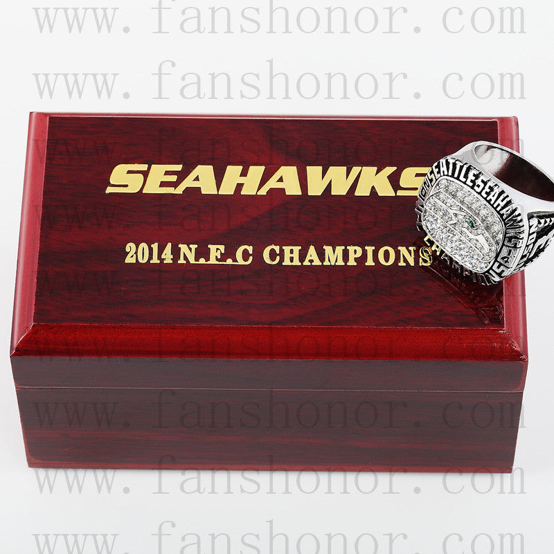 Customized NFC 2014 Seattle Seahawks National Football Championship Ring