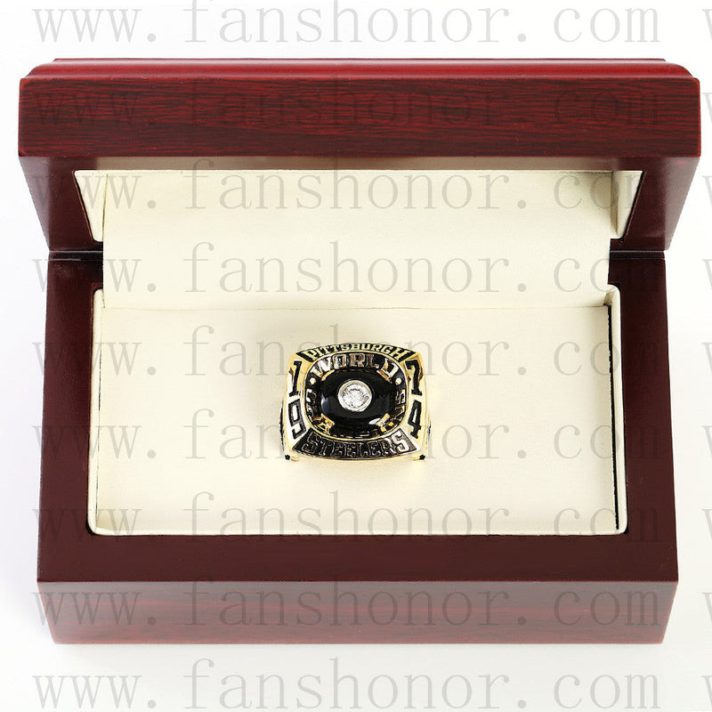 Customized Pittsburgh Steelers NFL 1974 Super Bowl IX Championship Ring